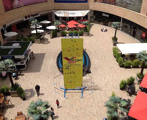 Muro móvil de Vértigo Escalada en Scala Shopping